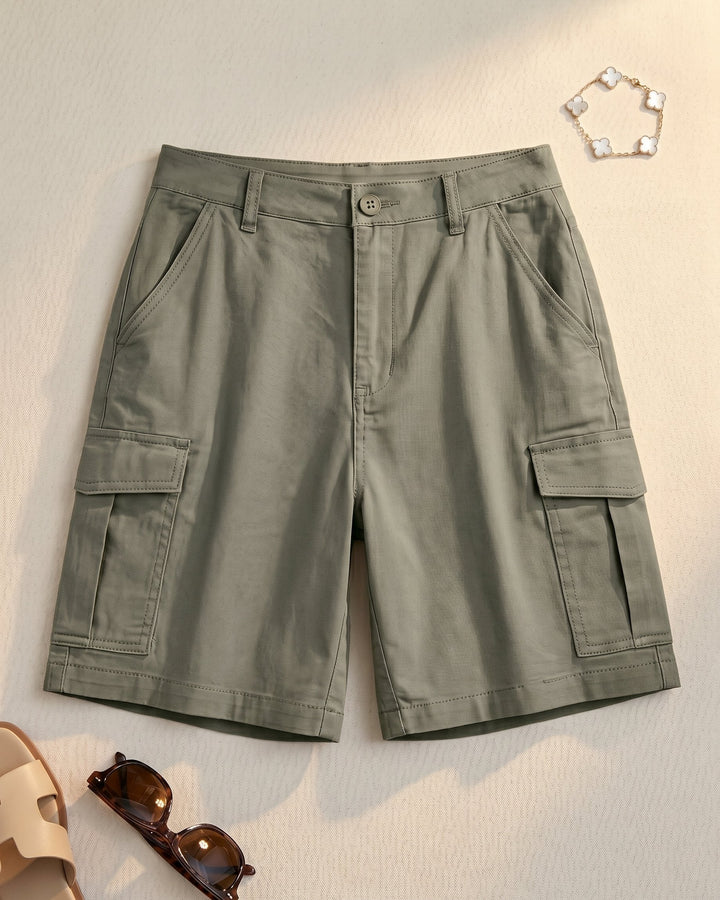 Clara Cotton Blend Cargo Shorts