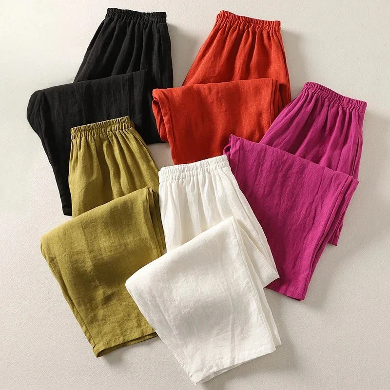 Vanessa 100% Linen Relaxed Pants