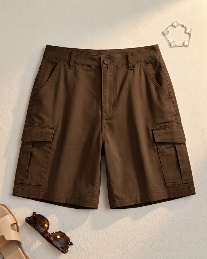 Clara Cotton Blend Cargo Shorts