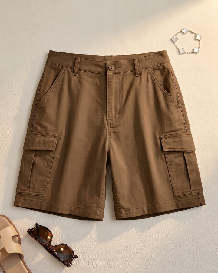 Clara Cotton Blend Cargo Shorts