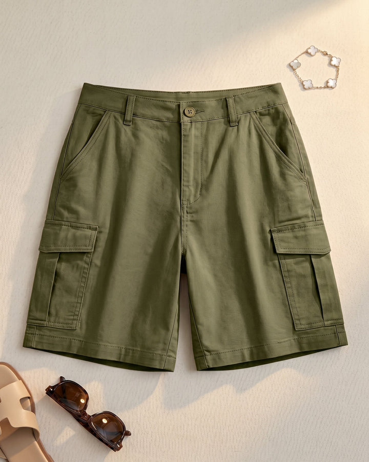 Clara Cotton Blend Cargo Shorts