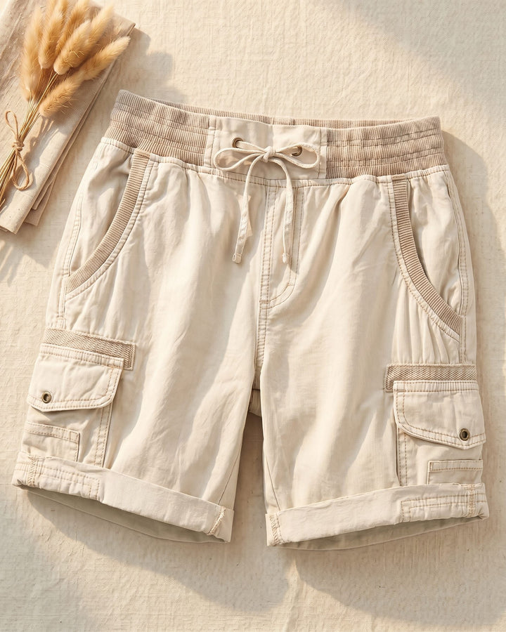 Paloma Cotton Blend Cargo Shorts