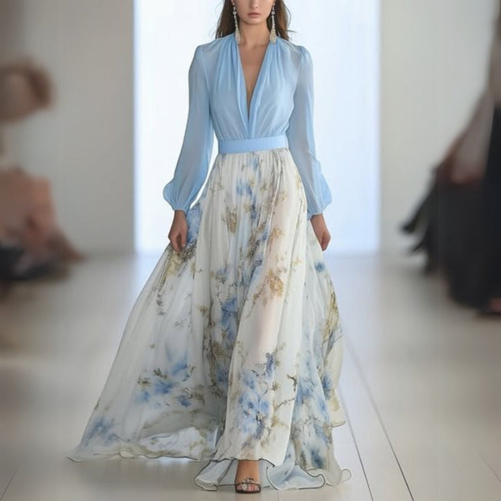 Chloe | Women’s Floral V-Neck Maxi Dress