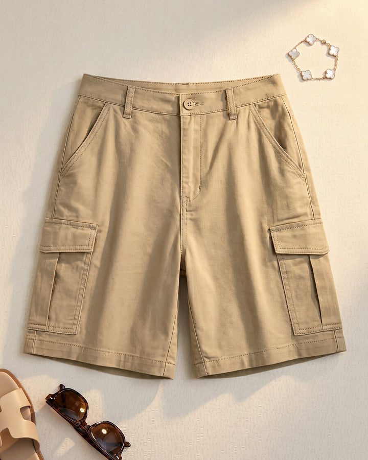 Clara Cotton Blend Cargo Shorts