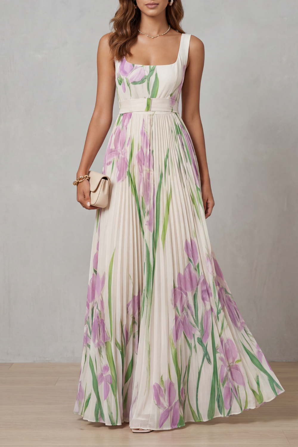 Vivienna – Pleated Maxi Dress