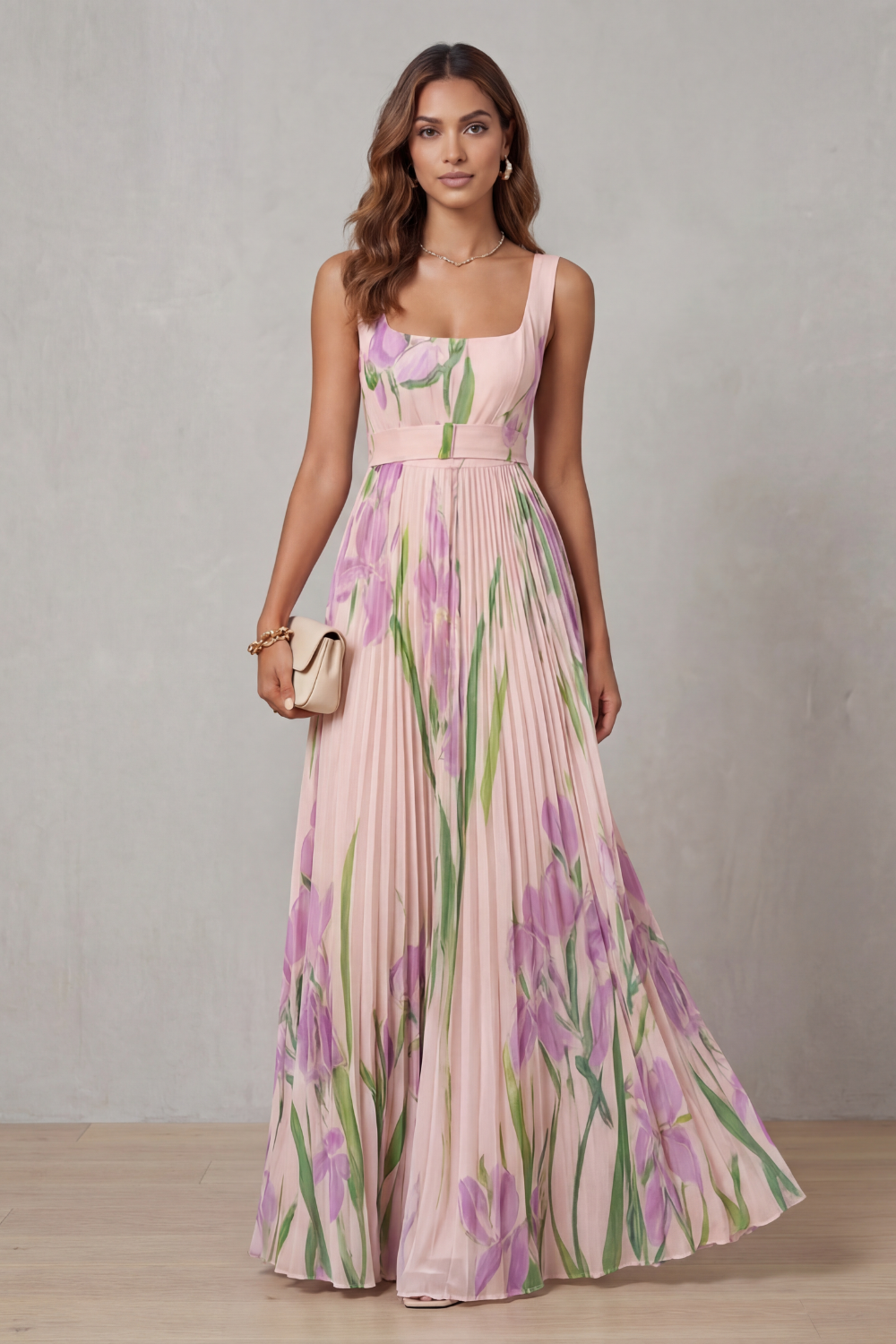 Vivienna – Pleated Maxi Dress